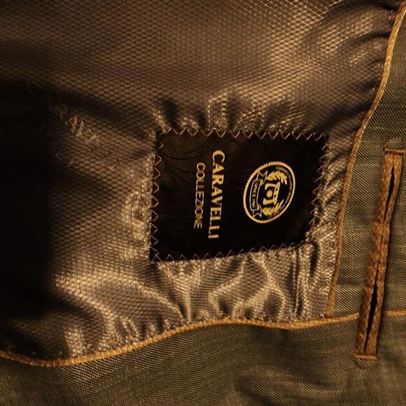 gray Caravelli Blazer Sport Coat Mens 40R Gray Double Vented Viscose Blend WWW18 - Picture 10 of 16